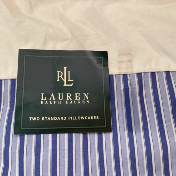 Ralph Lauren Set of Two Premium Standard Pillowcases Supima Cotton NEVER USED - Picture 10 of 14